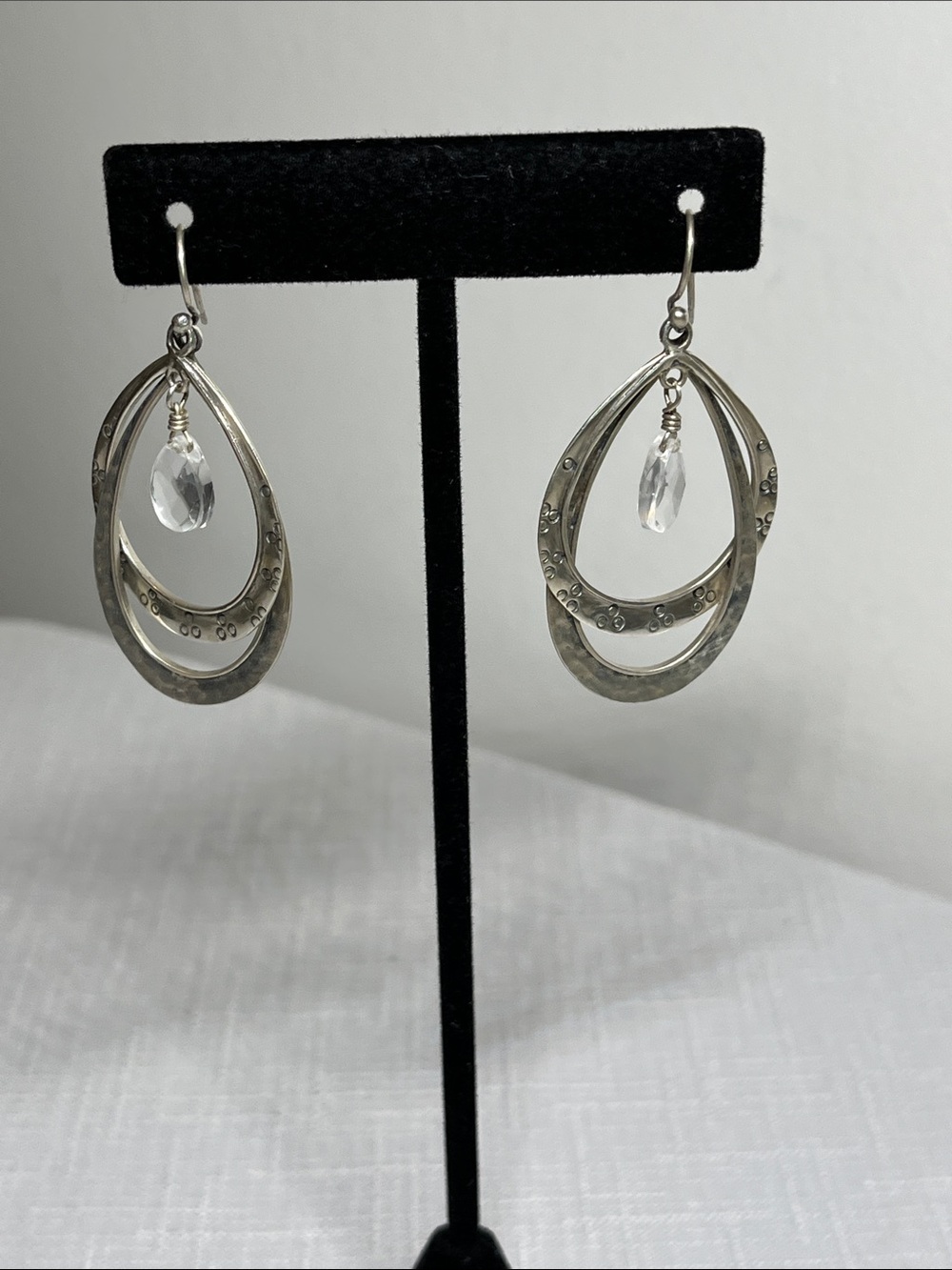 SILPADA Sterling Silver Earrings. Dangle. Glass Crystal
